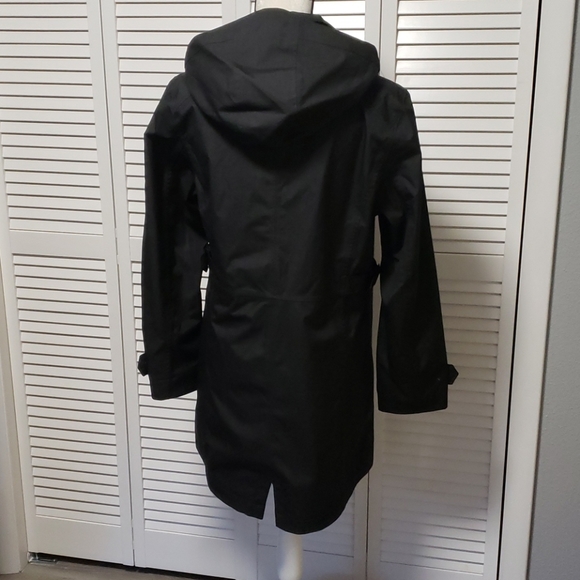 NWOT - Kirkland Signature Black Trench Coat Medium - Picture 3 of 4